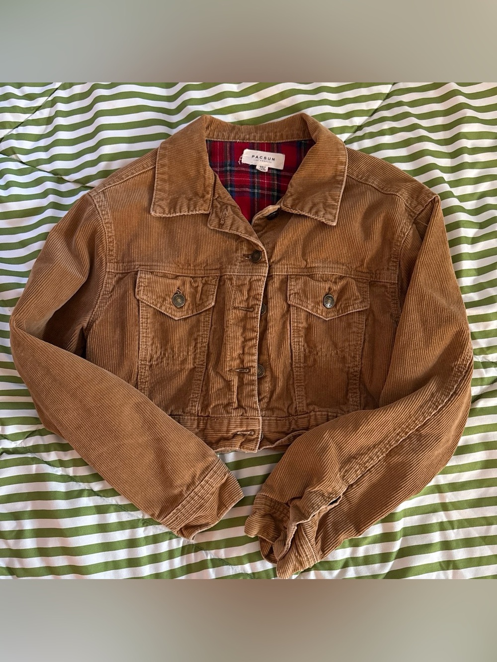 PacSun Tan Corduroy Cropped Jacket